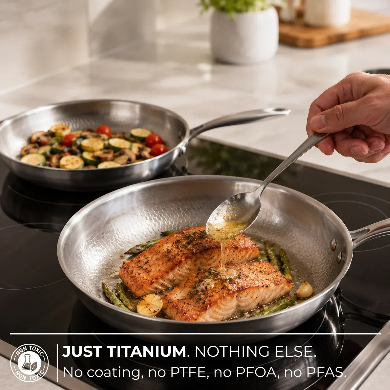 Titanium Hammered Cookware Set