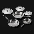 Titanium Hammered Pan Set with Lids | 6-Pc