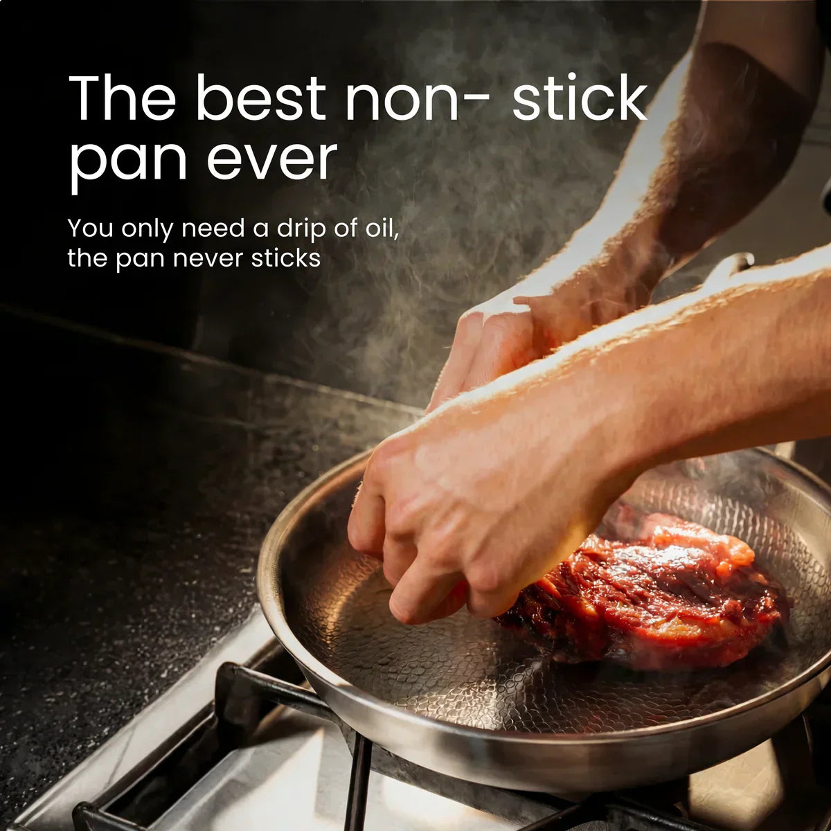 Titanium Hammered Pan + Spatula