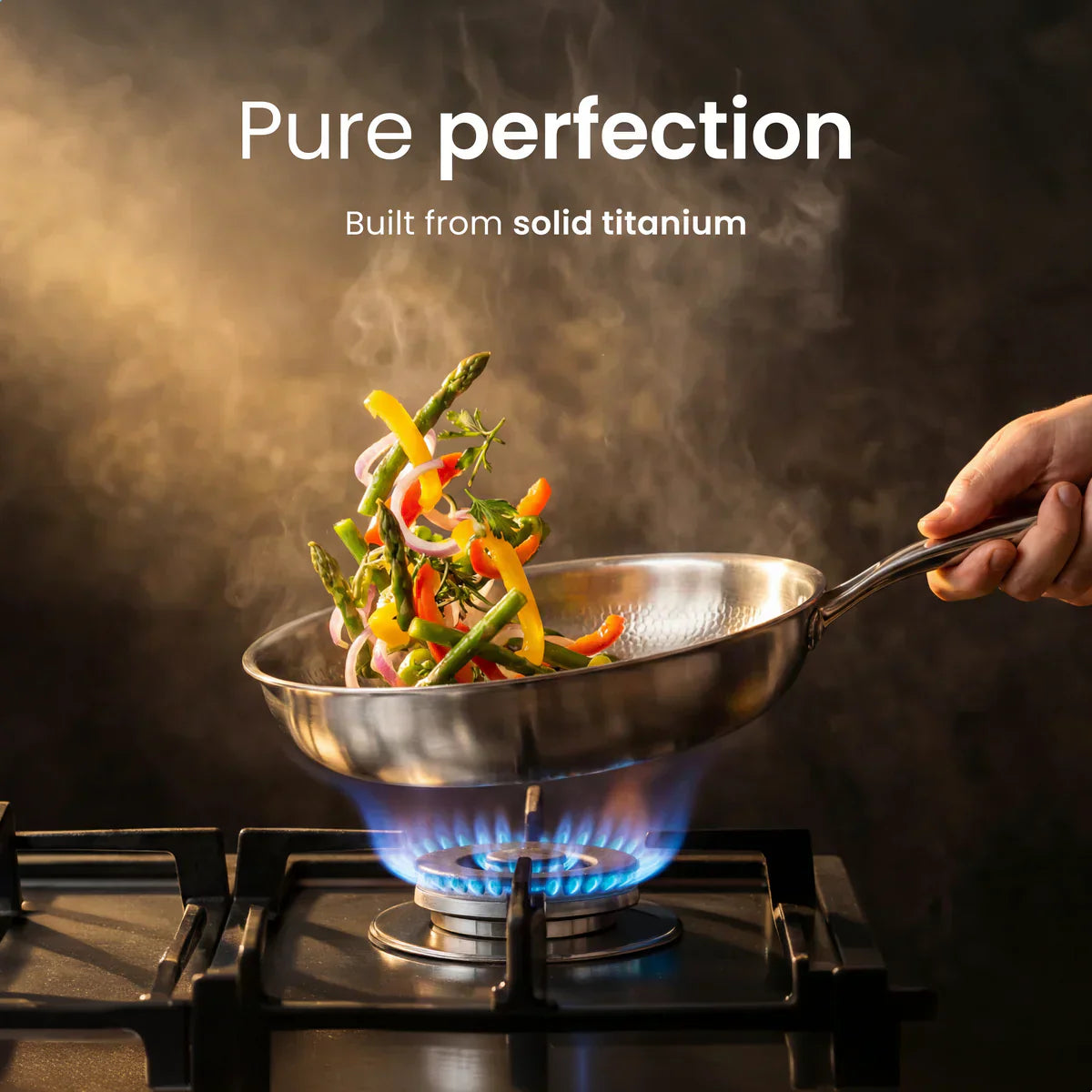 Titanium Hammered Pan + Spatula