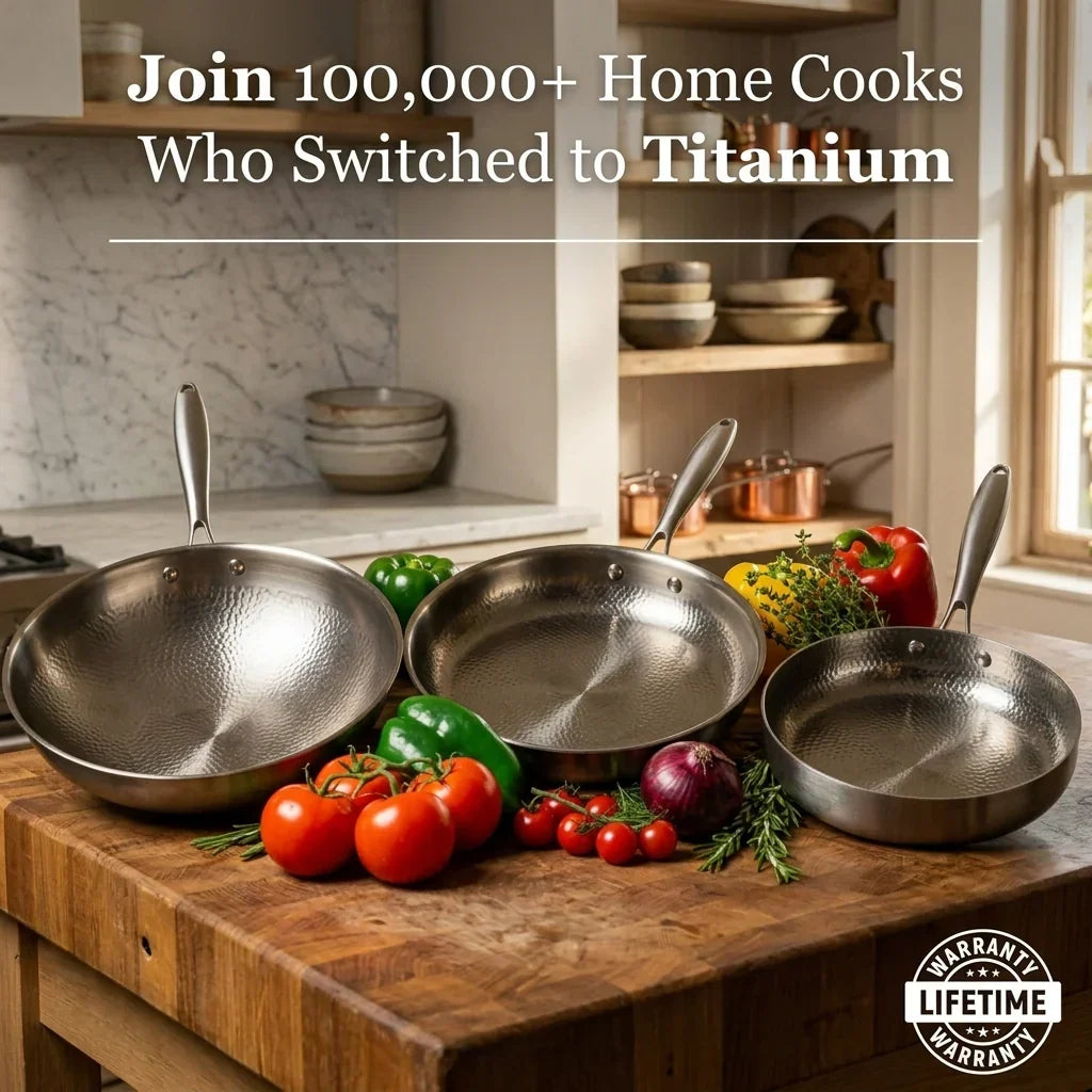 Titanium Hammered Cookware Set