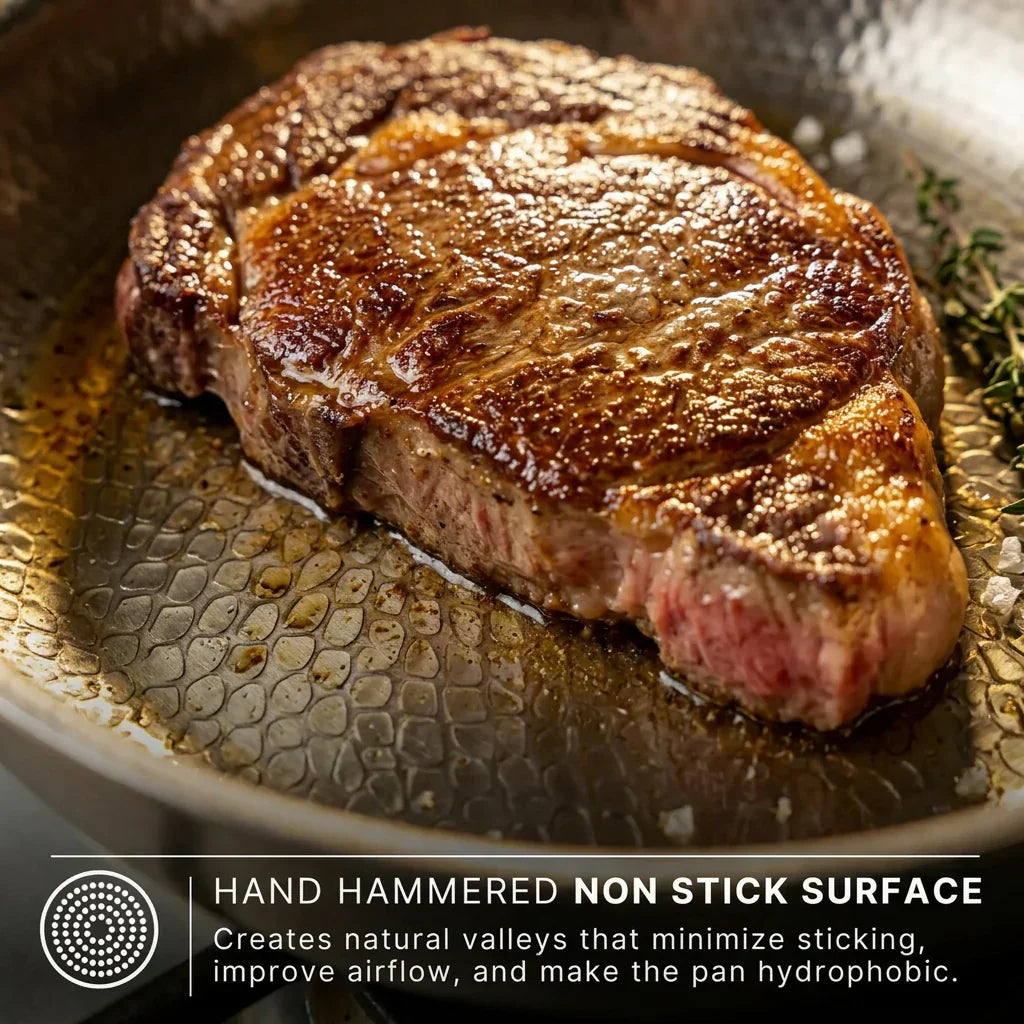 Titanium Hammered Pan Pro & Utensil Set
