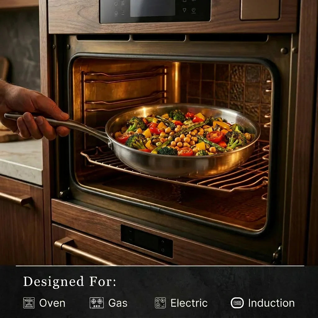 Titanium Hammered Pan Set with Lids | 6-Pc